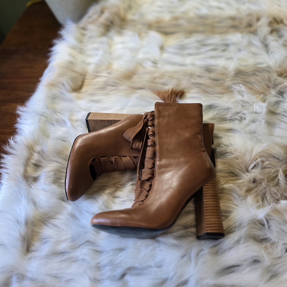 Jacobies 5 Inch Heel Lace Up Ankle Boot